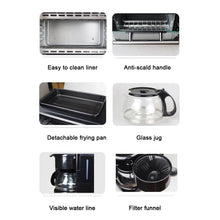 2788 3 in 1 breakfast maker portable toaster oven grill pan coffee maker full breakfast ready at one go 1