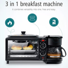 2788 3 in 1 breakfast maker portable toaster oven grill pan coffee maker full breakfast ready at one go 1