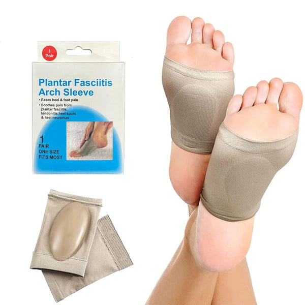 13022 Foot Arch Support For Men & Women | Medial Arch Support For Flat Feet Correction Sleeve With Cushion | Plantar Fasciitis Leg Foot Pain Relief Product | Foot Care For Orthopedic Shoes Slippers, (1 Pair) - F4mart