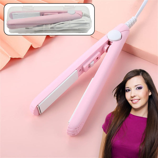 1215 mini portable electronic hair straightener and curler 1