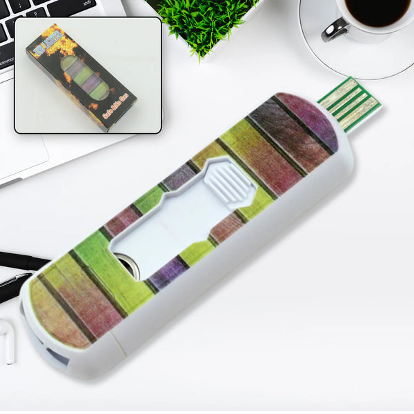 Stylish USB Rechargeable Electric Lighter for Smoking, Windproof Slim Design