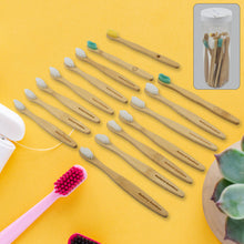 13084 Bamboo Wooden Toothbrush SoftÂ ToothbrushÂ Wooden Child Bamboo Biodegradable Toothbrush,Â Manual Toothbrush for Adult, Kids (15 pcs set / With Round Box)