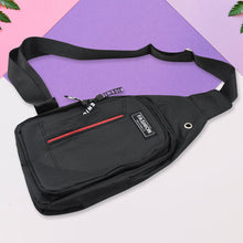 12859 Waterproof Anti Theft Cross-body fanny pack waist bag, Shoulder Bags Chest Men Casual fashion USB Charging earphone hook Sling Travel Bag (1 Pc)