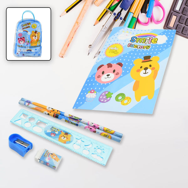 17578-stationery-kit-for-kids-stationery-set-includes-wooden-pencil-sharpener-pencil-and-eraser-set-birthday-return-gift-for-kids-boys-girls-2-pencil-1-scale-1-notebook-1-sharpener-1-eraser-with-zip-bag-6-pcs-set