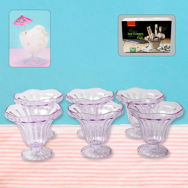 crystal plastic ice cream bowls