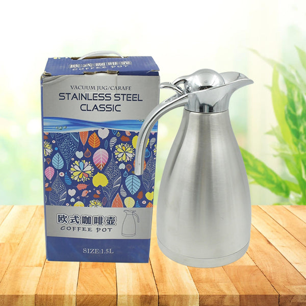 vacuum insulated kettle jug vacuum insulated thermo kettle jug insulated vacuum flask vacuum kettle jug stainless steel for milk tea beverage home office travel coffee 2 5 ltr 1 5 ltr 2 ltr 1pc