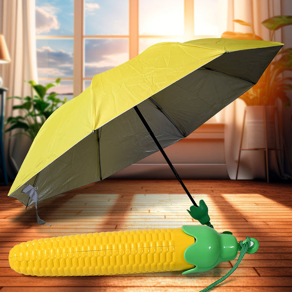 Vegetable Shaped Folding Umbrella, Plastic Case Creative Fashion Folding Mini Sun Shade Rain Umbrella, Unique Umbrella, Sun & Uv Protection, Cute Design (1 Pc) - F4mart