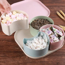 7151 candy box large capacity space saving compartment design creative divided food fruit plate for living room