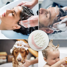 1469 hair scalp massager shampoo brush scalp care hair wash brush silicone comb shampoo brush 1 pc