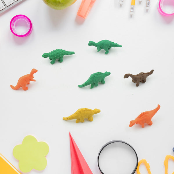 8860 dinosaur shaped erasers animal erasers for kids dinosaur erasers puzzle 3d eraser mini eraser dinosaur toys desk pets for students classroom prizes class rewards party favors 7 pc set