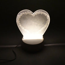 12939 3d heart shape creative lamp