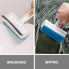 7602 2 in 1 glass wiper cleaning brush mirror grout tile cleaner washing pot brush double sided glass wipe bathroom wiper window glass wiper