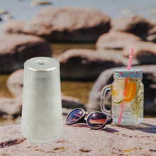 5780 stainless steel vacuum insulated travel mug glass reusable water glass serving unbreakable drinking glasses plain design for everyday use drinks water tea mug outdoor home office 1 pc