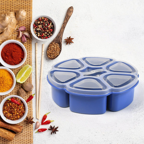 7185 unique design multipurpose masala spice box container spice box for kitchen masala container plastic 7 section