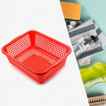 5953 multipurpose drain basket shelves fruit and vegetable washing basket rectangular plastic kitchen sink water filter basket 1pc