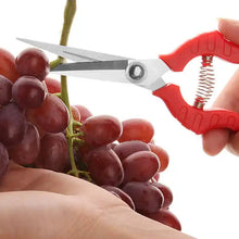 9135 heavy duty stainless steel cutter non slip trimming scissors durable not easy to wear for gardening pruning of fruit trees flowers and plants with plastic packing