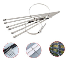 9074 stainless steel cable tie used for solar industrial and home improvement multipurpose high strength self locking zip ties multi purpose tie portable rustproof 100pcs wide application zip tie set for building 4 6x 200mm 100 pcs set