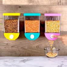 2259 Wall Mounted Cornflakes/Cereal/Pulses/Beans/Oatmeal/Candy/Namkeen/Dry Food Storage Box/Tank - 1100 ml (assorted color) 