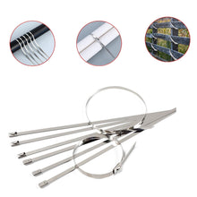 9074 stainless steel cable tie used for solar industrial and home improvement multipurpose high strength self locking zip ties multi purpose tie portable rustproof 100pcs wide application zip tie set for building 4 6x 200mm 100 pcs set