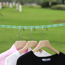 8861 3 meters windprood anti slip clothes washing line drying nylon rope with hooks durable camping clothesline portable clothes drying line indoor outdoor laundry storage for travel home use 3 mtr
