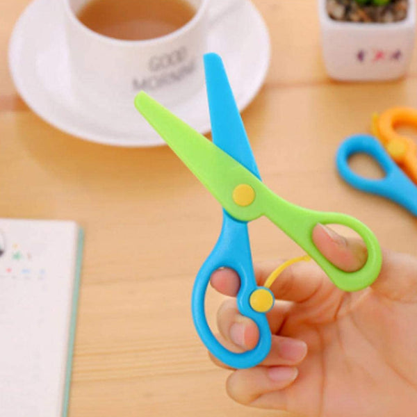 1502 plastic safety scissor pre school training scissors