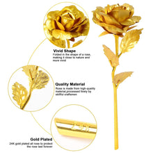 0606 luxury decorative 24k gold plated artificial golden rose with box