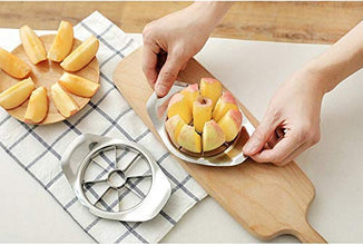 2140 Stainless Steel Apple Cutter/Slicer with 8 Blades and Handle 