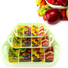 serving tray set pack of 3 pcs small medium large multicolour
