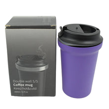 12524 stainless steel vacuum insulated coffee cups double walled travel mug car coffee mug with leak proof lid reusable thermal cup for hot cold drinks coffee tea 1 pc 350ml