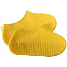17983 Non-Slip Silicone Rain Reusable Anti skid Waterproof Fordable Boot Shoe Cover (Extra Large Size (XL)/ 1 Pair / Yellow)