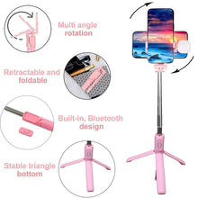 13120 Portable Foldable Selfie Stick with Remote Control, 3-Axis Tripod Hand Stabilizer for Smartphones, TikTok Vlog YouTuber Video Recording (1 Pc)