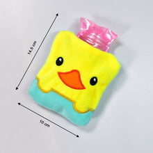 6524 yellow duck design small hot water bag with cover for pain relief neck shoulder pain and hand feet warmer menstrual cramps