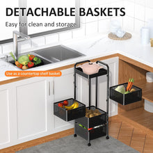 metal high qaulity kitchen trolley kitchen organizer items and kitchen accessories items for kitchen rack square design for fruits vegetable onion storage kitchen trolley with wheels 4 layer 3 layer