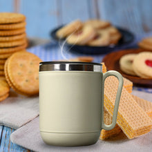 8137 ganesh premium stainless steel coffee mug with heat resistant mug lid approx 400ml mug