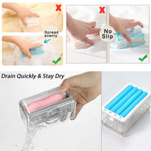 6296 2 in 1 portable soap dish soap dispenser with roller and drain holes multifunctional soap holder foaming soap bar box for home kitchen bathroom 1