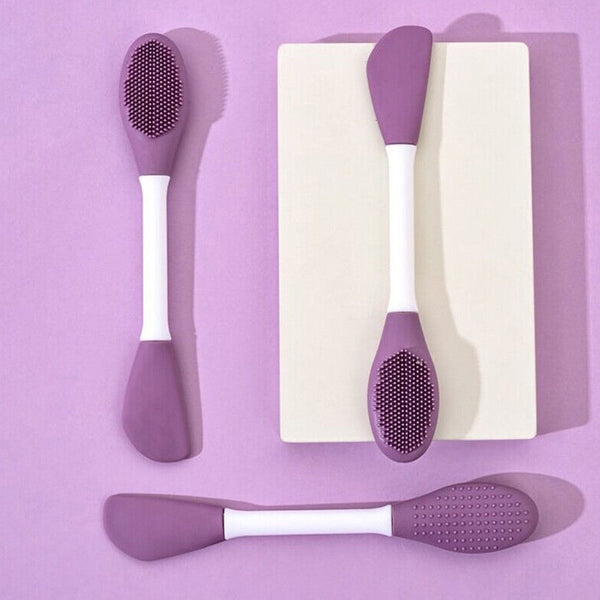 double headed face silicone mask brush