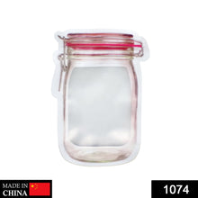 1074 reusable airtight seal plastic food storage mason jar zipper 500ml