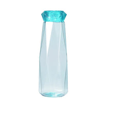 5213 glass fridge water bottle plastic cap with two water glass for home kitchen use