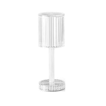 6605 crystal table lamp touch control atmosphere nightstand lamp with usb charging line