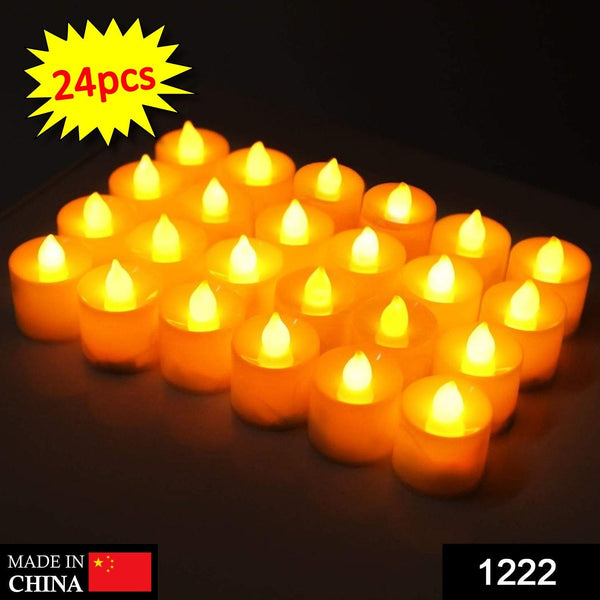 1222 festival decorative led tealight candles white 24 pcs 2