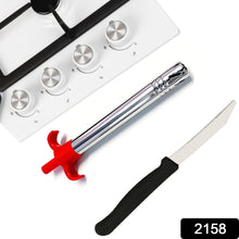 stainless steel electronic gas lighter knife