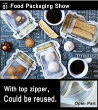 1073 Reusable Airtight Seal Plastic Food Storage Mason Jar Zipper (150ml) 