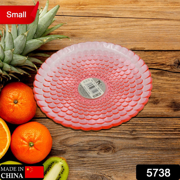 round plastic dinner plate tray snacks breakfast plate friendly plastic plate for kids party supplies birthday holiday party dinnerware supplies 1 pc