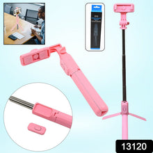13120 Portable Foldable Selfie Stick with Remote Control, 3-Axis Tripod Hand Stabilizer for Smartphones, TikTok Vlog YouTuber Video Recording (1 Pc)