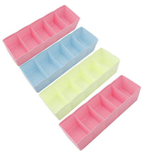 236 5-Compartments Socks/Handkerchief/Underwear Storage Box Socks Drawer Closet Organizer Storage Boxes (pack of 4) 