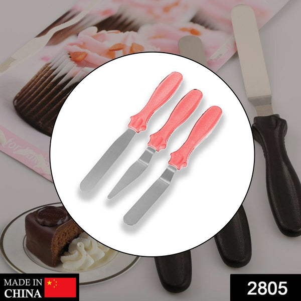 2805 multi function stainless steel cake icing spatula flat angular triangle pallet knife set