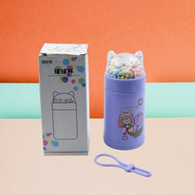 6953 girl glass water bottle for school with kid sparkle strap cat lid sequins glitter glass cup birthday gift children 350ml
