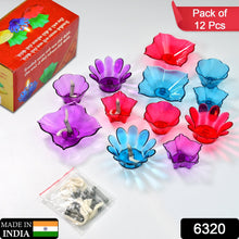 6320 magical reflection diya set with 6 attractive design cup set of 12 pieces 1