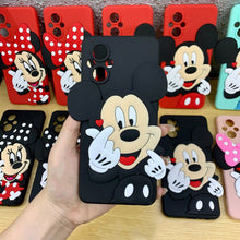 21001 couple mickey minnie back case soft case material colourfull mickey minnie phone cover for girls boys women kids cute cartoon lovely soft silicone rubber shockproof case with soft rubber edges full camera protection poco