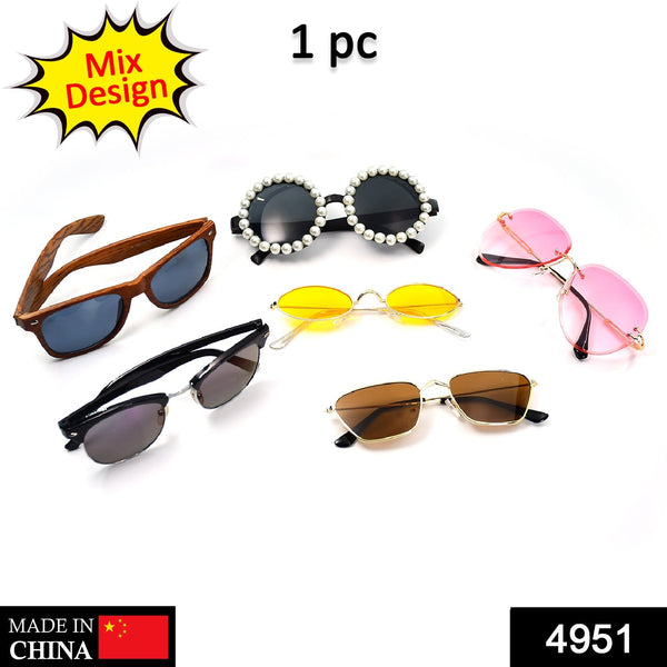 4951 1pc mix frame sunglasses for men and women multi color and different shape and design